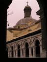 Church dome through one of the ConventÂ´s cloister arches.